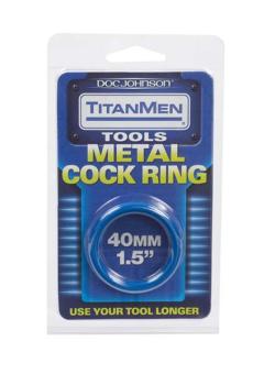 Metal CockRing - TitanMen - 40 mm - Blue