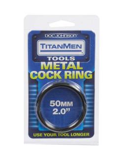 Metal CockRing - TitanMen - 50 mm - Black