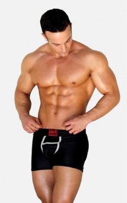 Boxer BodyFlex Trainer Trunk - Jackadams - Noir/Blanc - Taille S