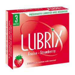 Prservatifs Lubrix Parfums - Fraise - x3