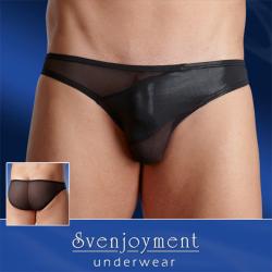 Slip ''diagonal'' Transparent - SvenJoyment - Black - Size XL