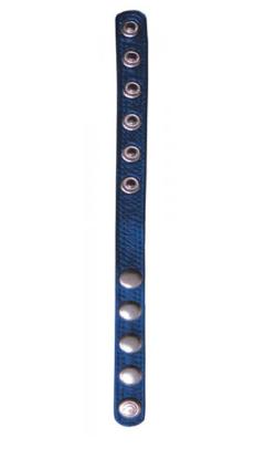 Cockring Leather Code Bands  - Bleu Fonc