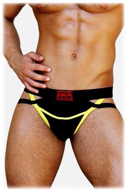 Jock Strap ''Ranger Fly'' Jackadams - Black/Yellow - Size L