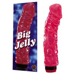 Gode Vibro ''Big Jelly'' - Rouge