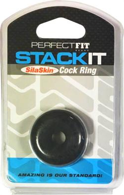 Stack It SilaSkin Cock Ring - Perfect Fit - Black