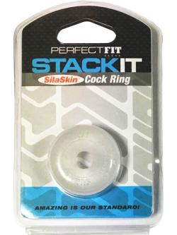 Stack It SilaSkin Cock Ring - Perfect Fit - Clear