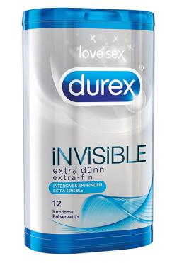 Prservatifs Durex (LoveSexBox) - Invisible ''Extra-Sensible'' - x12