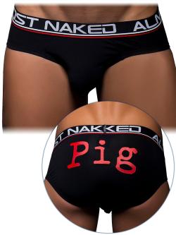Slip  ''Almost Naked Pig'' Andrew Christian - Black - Size L