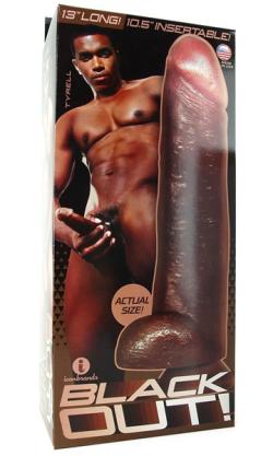 BlackOut Realistic Cock 13 inch - Black
