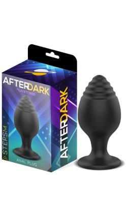 Butt Plug Silicone ''Steps'' - AfterDark collection - Black - Size M