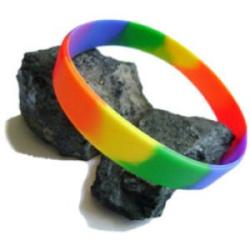 Bracelet silicone souple rainbow (vertical)