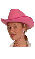 Cliquez pour voir la fiche produit- Chapeau Cowboy Dallas - feutre rose