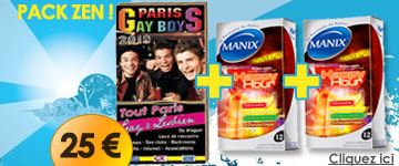 Pack Special Et�, 2 Boites de Pr�servatifs Manix et votre Guide Paris Gay Boy: Cliquez ici