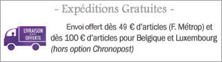Boutique Gay Exp�ditions de vos colis en port gratuit !