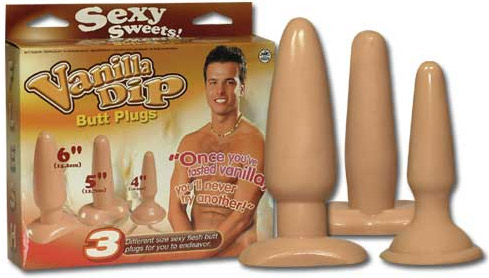 Coffret 3 Dip Butt Plugs - Vanilla (chair)