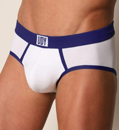 Slip Wonderman UDY - Blanc/Bleu Marine - Taille S
