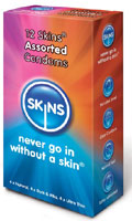Préservatifs assortis Skins x 12