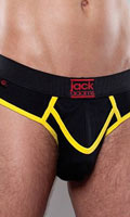 Slip ouvert ''Army Fly'' Jackadams - Noir/Jaune - Taille XL