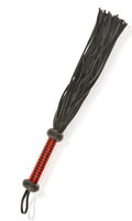 Petit Fouet noir et rouge - Cuir