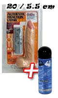 Cliquez pour voir la fiche produit- Pack Gode Authentic + vibreur + Gel Elbow