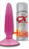 Cliquez pour voir la fiche produit- Anal Screwer - Plug 12cm + CX Glide Hot 100 ml