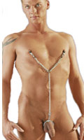 Cliquez pour voir la fiche produit- Pinces � Seins & chaine Cockstrap