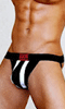 Cliquez pour voir la fiche produit- Jock Strap Racer Mesh Jackadams - Noir/Blanc - Taille XL