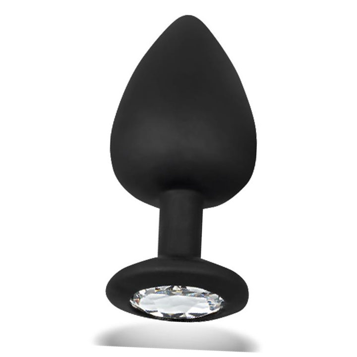 image extraite butt plug silicone sparkly afterdark collection noir taille