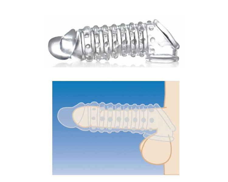 image extraite gaine penis sleeve picot ring enhancer inch transparent sizematters