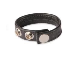 Cock Strap Cuir Luxe 3P/1P - Noir/Noir