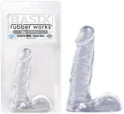Gode Rubber Works (Dong) - Basix - Clear - Size 6 Inches