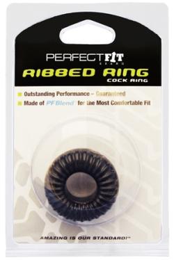 CockRing Ribbed - Perfect Fit - Black