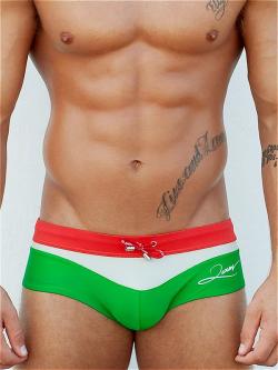 2Eros Nation Swimwear The Italian Green/White/Red (2EROS) - White/Green - Size XS