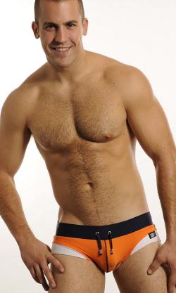 Slip de Bain Axel Swim - GBGB - Orange/Black - Size M