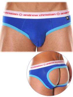 Air Jock ''Almost Naked'' Andrew Christian - Bleu/Bleu Ciel - Taille M