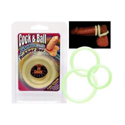 Cock&Ball Rings Rubber Color Set (pack de 3) - Fluorescent