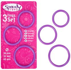 3 Ring Set Silicona ''Spoody Nine'' - Purple