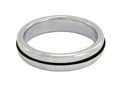 Metal Cock Ring Black band - Black Label - 50 mm