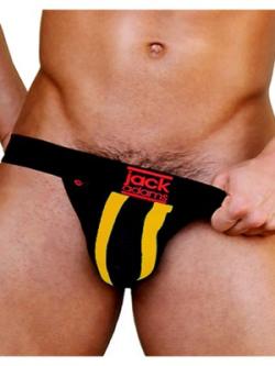 Jock Strap Racer Mesh Jackadams - Black/Yellow - Size M