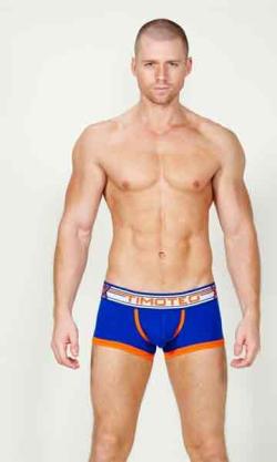 Boxer Ouvert ''Double Crossed Slingshot'' - Timoteo - Bleu/Orange - Taille XS
