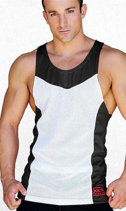Dbardeur Tank Sport- JackAdams - Blanc/Noir - Taille S