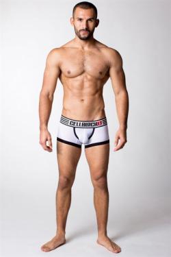 Boxer ouvert ''Gridiron'' - CellBlock 13 - White/Black - Size XL