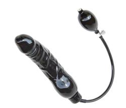 Gode Caoutchouc Gonflant Noir - XLarge