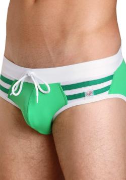 Slip de Bain Runner - Pistol Pete - Vert/Blanc - Taille L