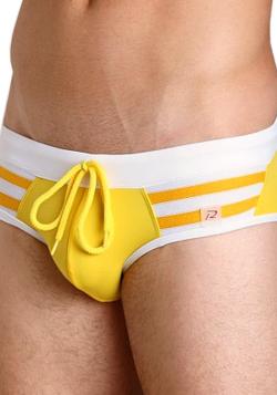 Slip de Bain Runner - Pistol Pete - Jaune/Blanc - Taille XL