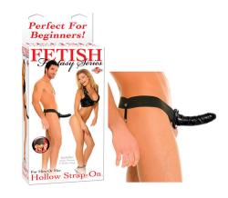 Gode Ceinture Creux ''Hollow Strap-On'' - Fetish Fantasy - Noir - Taille 6'' (15cm)