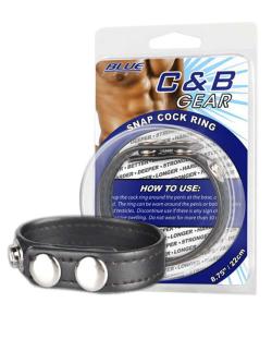 Cock Strap Cuir 2 pressions 22 cm - C&B Gear