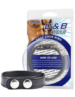 Cock Strap Cuir 2 pressions 20 cm - C&B Gear