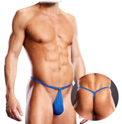 V-String Pouch - Blue Line - Bleu - Taille S/M