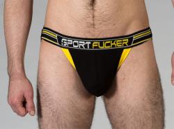 Jock Strap - Sport Fucker - Noir/Jaune - Taille L